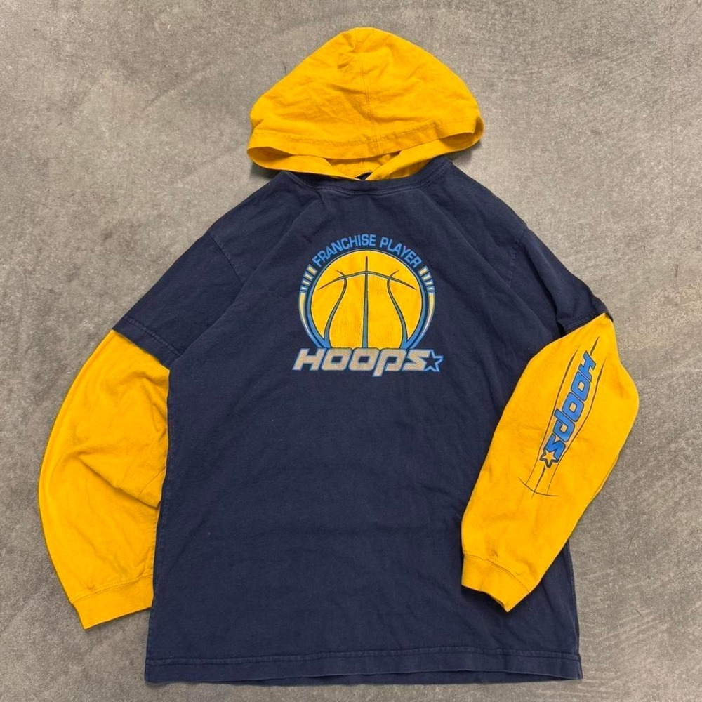 Vintage Men's Starter Layered Hoodie Sweatshirt Basketball Lightweight Small
